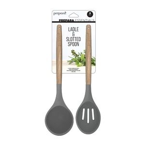 Prepara Gray Ladle & Slotted Spoon Set
